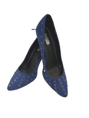 Zapatos de tacón Charlotte Russe para mujer talla 8 azul gamuza sintética Foto 1 de 4