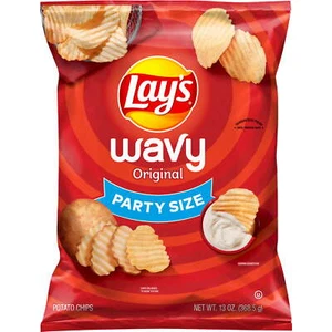 Lay's Wavy Original Potato Chips, Party Size, 13 oz Bag - Picture 1 of 6