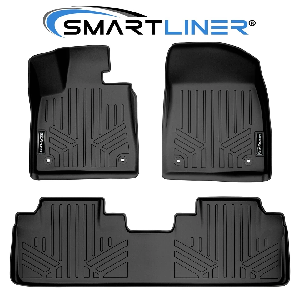 SMARTLINER Custom Fit Floor Mats 2 Row Liner Set All Weather 2016-2022 Lexus RXL - Imagem 1 de 4