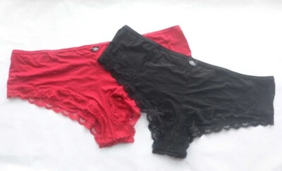 2 Pack Women Sexy Briefs Smooth&Mesh underwear boyshorts Panties knickers XXL - Image 1 of 4