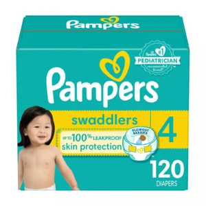 Pampers Swaddlers Active Baby Diapers Enormous Pack - Size 4 - 120 Count - Picture 1 of 1