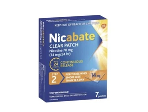 Nicabate Quit Smoking 24 Hour Patch Step 2 - 14mg 7 Pack - Picture 1 of 8