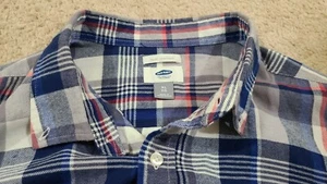 Old Navy slim fit gray / blue Short Sleeve Button Up - Men's XL - Picture 1 of 4