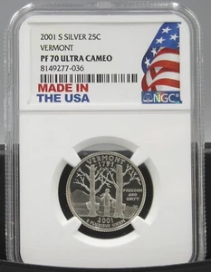 2001 S Vermont Silver NGC PF 70 UCAM - Picture 1 of 3