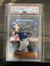 Julio Rodriguez 2022 Topps 582 Montgomery Club Set 5 Rookie RC #15 PSA 8