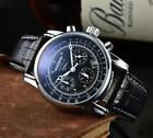 Quartz Watch Wrist Zeppelin Men's Steel Stainless Fashion Leather Band Casual
