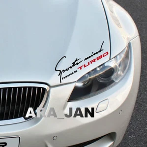 Sports mind TURBO Decal Sticker sport car racing hood logo emblem performance - Picture 1 of 8