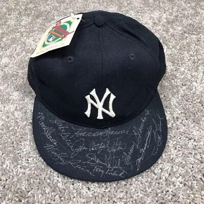 New York Yankees New Era Hat Diamond Collection Autographed 7 5/8 NWT Pro MLB - Image 1 of 4