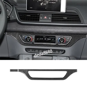 Carbon Fiber Interior CD Switch Button Panel Cover Fit For Audi Q5 Q5L 2018-2023 - Picture 1 of 10