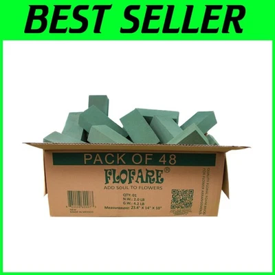 Ideal 48 Pack Floral Foam Blocks for Events, Centerpieces - Image 1 of 4