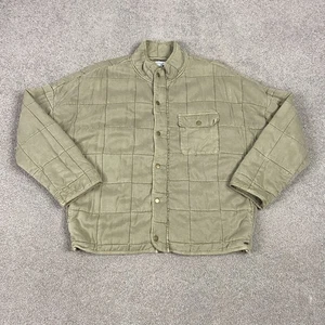 O’Neill Quilted Zip Snap Button Jacket Size Large Oversized Green - Picture 1 of 7