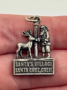Dije de reno de plata esterlina de colección Santa's Village Santa Cruz CA California - Imagen 1 de 8