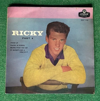 RICKY NELSON  RICKY PART 4  ROCK  POP  VINYL  EP  RECORD 45 RPM  RE-P  1144 - Image 1 of 4
