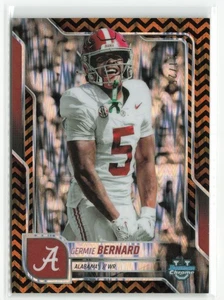 2025 Bowman Chrome University Germie Bernard #187 Orange Stealth /25 - Picture 1 of 2
