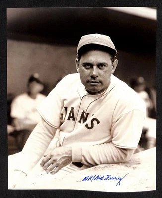 Wild Bill Terry - New York Giants HOF - Autographed 8x10 B&W Photo JSA COA/LOA - Image 1 of 2