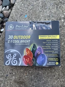 GE Pro-Line 30 Outdoor c-7 Glühlampen Lichterkette kühl hell farbig - Bild 1 von 5