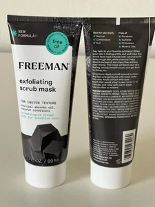 2 x Freeman PEELING PEELING MASKE für ungleichmäßige Textur Kohle & Kokosnuss 3 flüssige Unzen - Bild 1 von 1