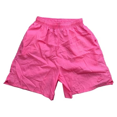 vintage nike 90s nylon womens shorts size M 10-12 pants sports pink shiny TS15 - Image 1 of 4