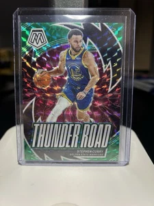 2023-24 Panini Mosaic - Thunder Road Stephen Curry #13 Green Mosaic Prizm - Picture 1 of 2