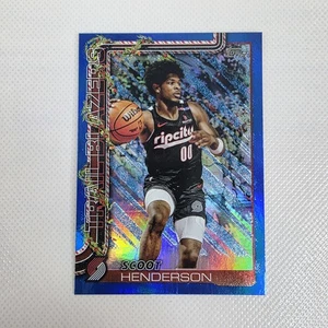 2025-26 Topps Holiday - Scoot Henderson #H96 Blue Glitter Misprint Error NM - Picture 1 of 2
