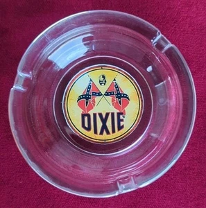 Old Advertising DIXIE 4-3/8" Glass Ashtray - Picture 1 of 4