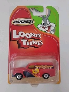 Matchbox Looney Tunes Tweety Bird Diecast FJ Holden Panel Van Mattel 2003 Rojo - Imagen 1 de 21