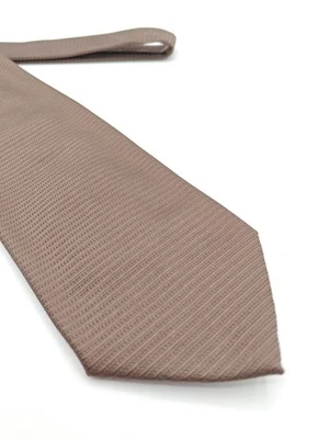 🇮🇹 Bigi Milano Mens Brown Silk Tie Handmade In Italy 56x3.75  - Image 1 of 4