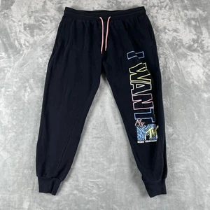 Pantalones deportivos MTV, para mujer L, negros I Want My MTV estampado - Imagen 1 de 9
