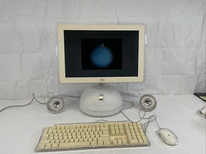 Vintage Apple iMac M6498 G4 15" w/ Speakers/Keyboard & Mouse 800 MHz-75GB-512MB - Picture 1 of 24