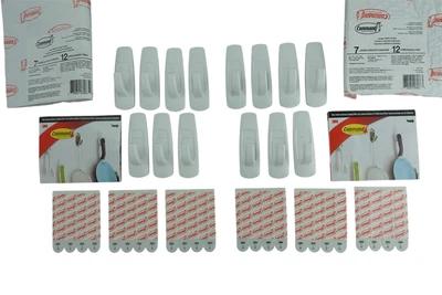 3M Command 14 Large Wall Utility Hooks & 24 Strips Holds 5lb Damage-Free Hangers - Image 1 of 4