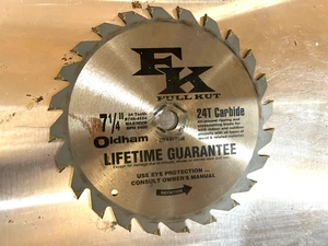 7 1/4" Mehrzweck Kreissägeblatt 24 Zähne Hartmetall guter Zustand - Bild 1 von 2