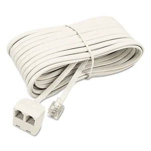 Softalk Telephone Extension Cord Plug/Dual Jack 25 ft. Almond 04130 - Zdjęcie 1 z 1