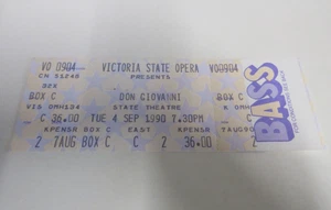 Don Giovanni - Ticket - Victorian State Opera - State Theatre - Melbourne - 1990 - Bild 1 von 6