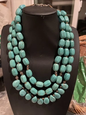 Collar Silpada Plata de Ley Color Turquesa Hawlite Gota del Océano Foto 1 de 4