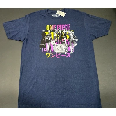 One Piece Ripple Junction Mens Hazard Graphic Blue Shirt NWT Large - Image 1 of 4