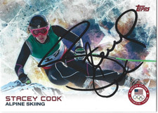 Stacey Cook Autographed 2014 Topps U.S. Olympic & Paralympic Team Card #17 Ski