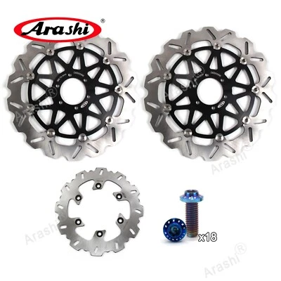 Front Rear Brake Disc Rotor and Bolts For DUCATI MONSTER S4 916 2001 2002 2003 - Image 1 of 4