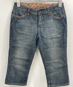 Boom Boom Girl's 5 Pocket Style Blue Cropped Capris Denim Jeans Junior Size 11 - Picture 1 of 11