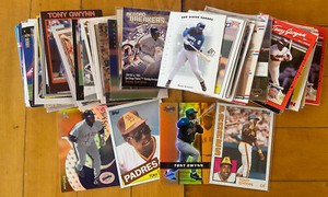 (100) TONY GWYNN San Diego SD Padres BASEBALL CARD LOT COLLECTION