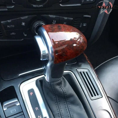 Sale Peach Wood Grain Gear Shift Knob Cover For  Audi A4 allroad 2013-2015 - Image 1 of 4