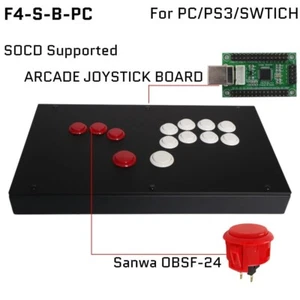 FightBox F4-S All Button Leverless Arcade Game Controller for PC/PS/XBOX/SWITCH - Picture 1 of 27
