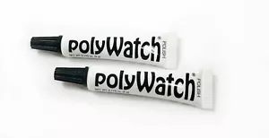 2 POLYWATCH 5g Scratch Remover Watch Plastic Acrylic Crystal Polish with Cloth - Picture 1 of 2