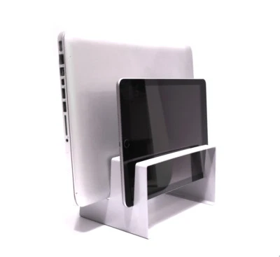 Laptop Tablet Vertical Desktop Stand Macbook iPad 2in1 Charger Grip Dell Surface - Image 1 of 4