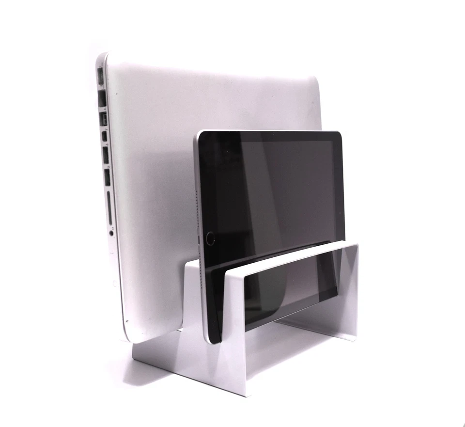 Laptop Tablet Vertical Desktop Stand Macbook iPad 2in1 Charger Grip Dell Surface - Image 1 of 4
