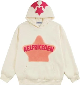 Aelfric Eden Womens Graphic Hoodies Pink Star Print Hoodie Unisex - Picture 1 of 4