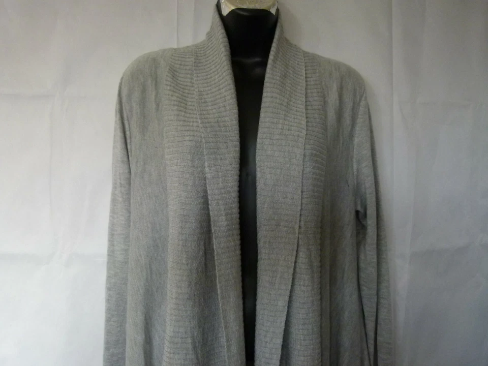 Cárdigan para mujer APT.9 tejido frente abierto mezcla acrílica gris claro talla L Foto 1 de 4