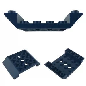 Lego Parts Doppia Pendenza Invertita 60219 Blu Navy Scafo Barca 6x4x1 Tegola Tetto - Foto 1 di 5