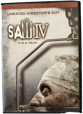 DVD Saw IV (4) 2007 Unrated Director's Cut Widescreen Horror Thriller Movie VG  - Image 1 of 2