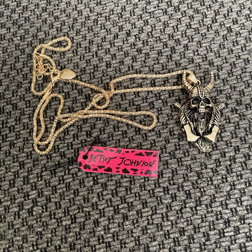 Collar colgante calavera cuerno de demonio malvado cadena de joyería para hombre 24" Foto 1 de 1