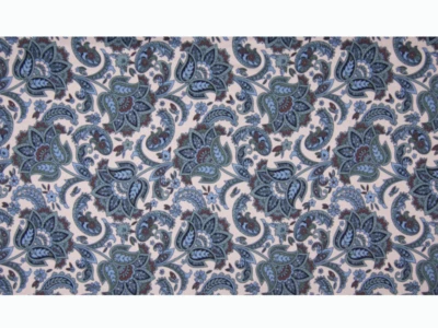 BIO French Terry 100x150cm Rosa Grau Sommersweat querelastisch Paisley Stoffe - Bild 1 von 2